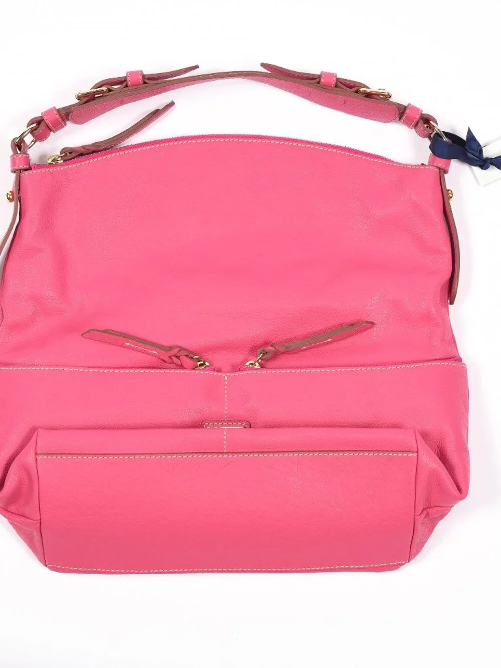 Dooney & Bourke Medium Pocket Sac Hot Pink Leather Shoulder Bag NWT BF354 HP